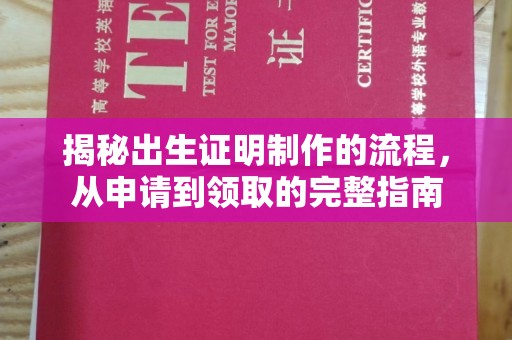 滕州揭秘出生证明制作的流程，从申请到领取的完整指南