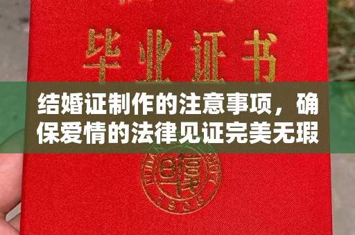 滕州结婚证制作的注意事项，确保爱情的法律见证完美无瑕